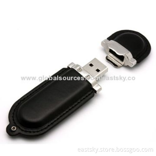 Leather Promotional Thumb Drive ESU-L09, Customized Casing Colors
